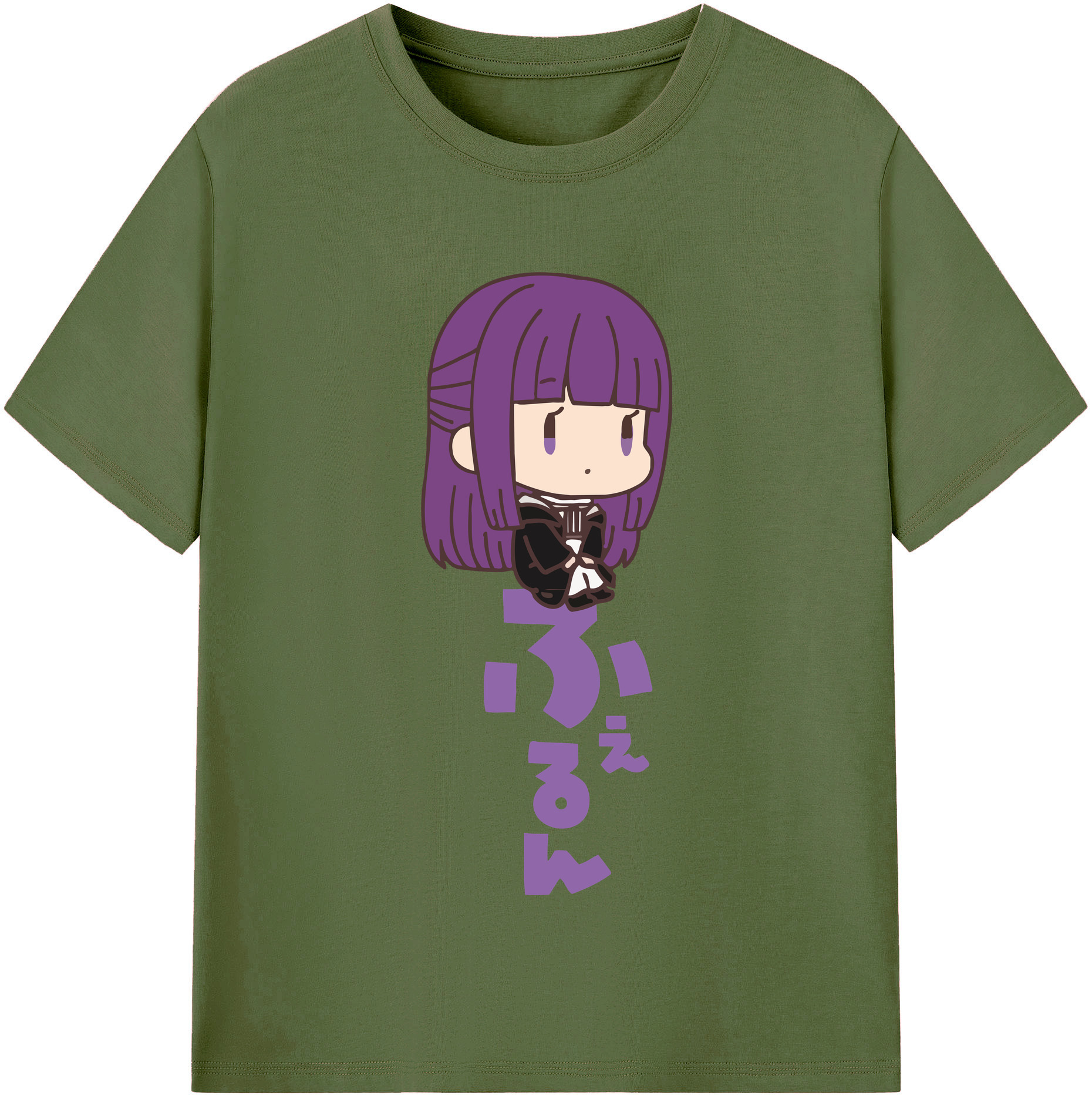 （画像用） 葬送のフリーレン Frieren 綿100％半袖Tシャツ（フロントプリント）